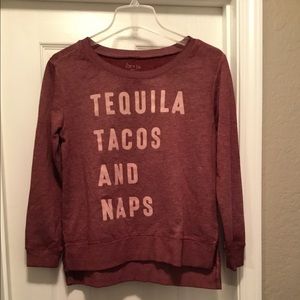 ❌️SOLD❌️: Tequila Tacos and Naps Long Sleeve Sweatshirt